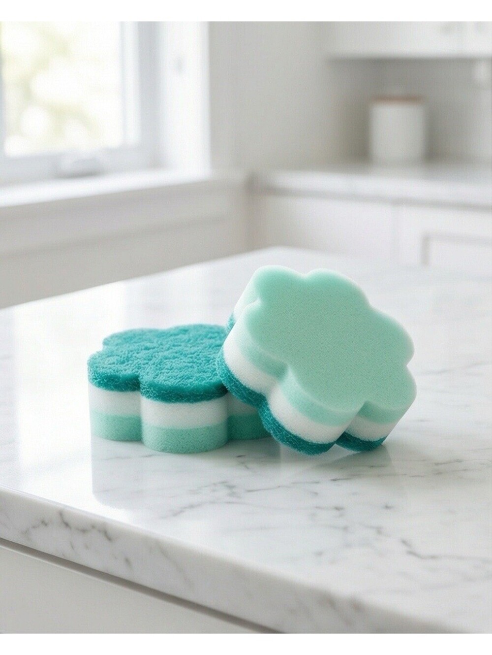 6 Pack Non Scratch Dish Sponges Kitchen Scrubber Pads Heavy Duty Cleaning